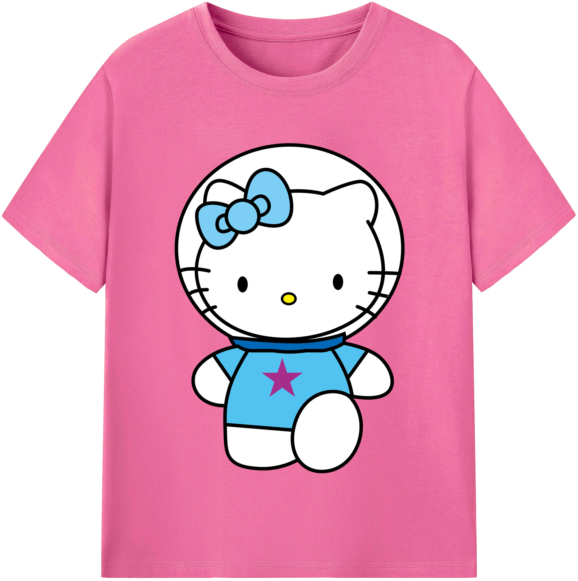 （画像用） Hello Kitty ハローキティ レディースカジュアルプリントTシャツ（綿100％）